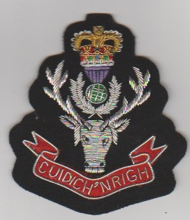 Queen's Own Highlanders blazer badge - Click Image to Close